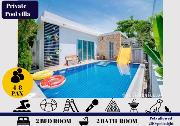 Little Hua-Hin Private Poolvilla from beach 3km, Rezervovat Hotel Central Thailand hotely s bazénem, Bazén