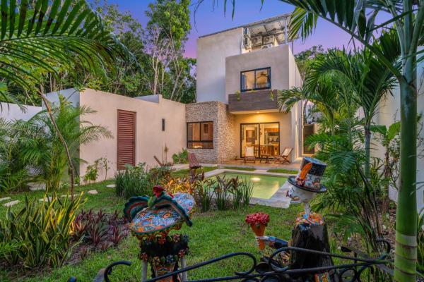 Private Tulum Villa in Exclusive Secured Community, Rezervovat Vila Quintana Roo hotely s bazénem, Bazén
