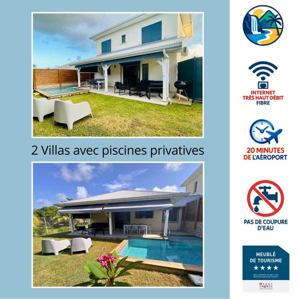 Villas Kanisi 2 et 3 chambres, piscines privatives, Rezervovat  Baie-Mahault Basse-Terre