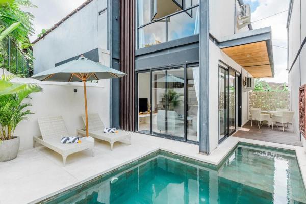 Villa Taras - 1BR Relaxing Villa in Canggu, Rezervovat  Bali hotely s bazénem, Bazén
