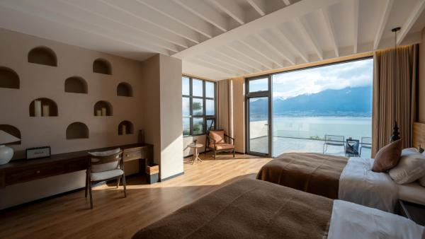 Cloud Edge Cabin, a full-view Cang'er Mountain and Sea Villa Hotel located on marble, Erhai Viewing Branch, Rezervovat  Hotely v da s bazénem, Bazén