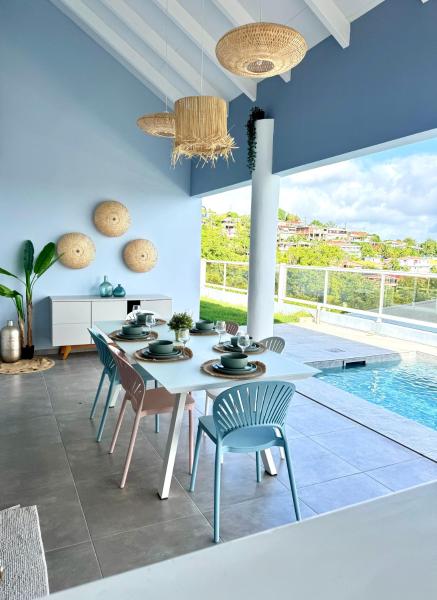 Villa Téloam- Charmante villa avec piscine et vue mer, Rezervovat  Schoelcher hotely s bazénem, Bazén