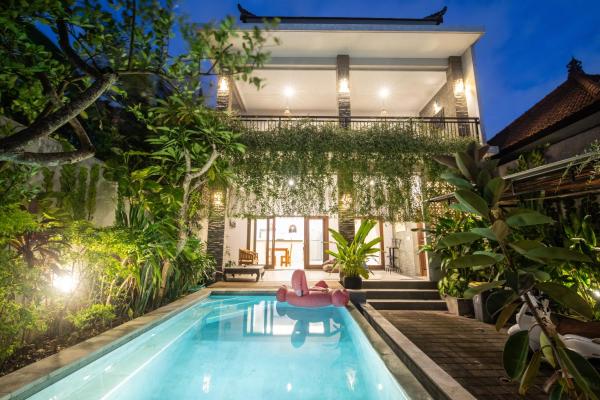 3BR Private Pool Galathe Villa-Canggu, Rezervovat  Bali hotely s bazénem, Bazén