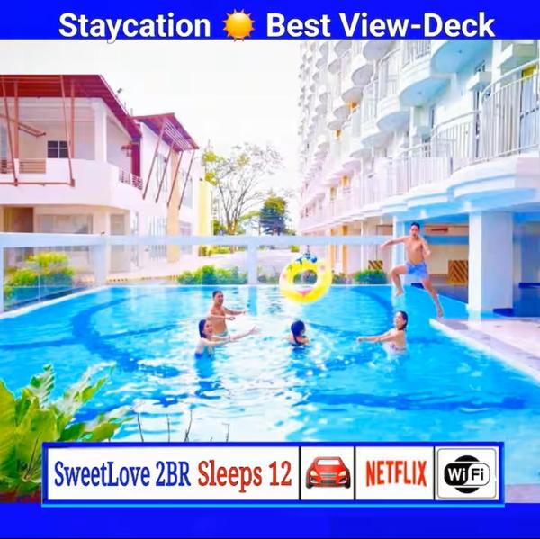 Tagaytay Hideaway 2-Bedrooms, Sleeps 12 in CITYLAND Prime Condo with Big Living room, Kitchen, Free Swimming Pool, 2 Parking, Wi-Fi, Netflix, Perfect View-Deck on 24F rooftop, Rezervovat  Iruhin hotely s bazénem, Bazén
