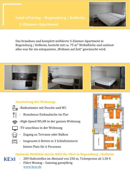 Land of Living 3 Zimmerapartment für bis zu 6 Personen, Rezervovat Apartmán Hotely v Bavorsko s parkováním, Parkování