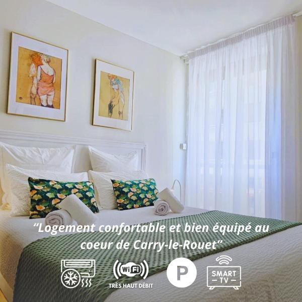 T2 Cosy Centre Ville - Lit Queen size - 1 place de parking offerte, Rezervovat  Carry-le-Rouet Carros