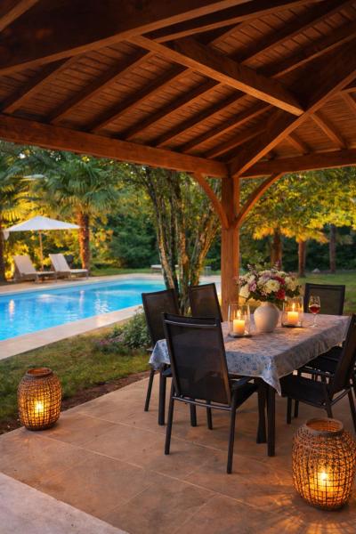 Domaine Le Verger Chambres d hotes met zwembad in de natuur van de Dordogne, Rezervovat  Saint-Estèphe Medoc