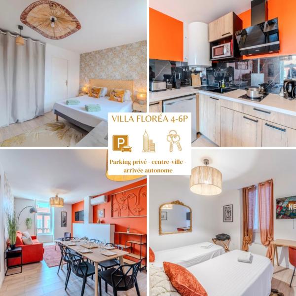 Villa Floréa 4-6p - 2 salles de bains 2ch Parking, Rezervovat  Roanne 