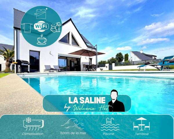 La Saline, Villa avec piscine à 450m des Plages, Rezervovat  Le Tour-du-Parc Bretaň