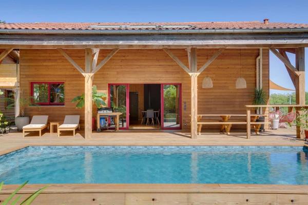 Villa éco-lodge sur pilotis - Piscine, Vélo, Plancha - entre Bayonne et Hossegor, Rezervovat  Saint-Laurent-de-Gosse 