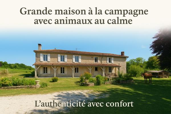 Grande maison avec jardin, animaux,au calme, Rezervovat  Yviers 